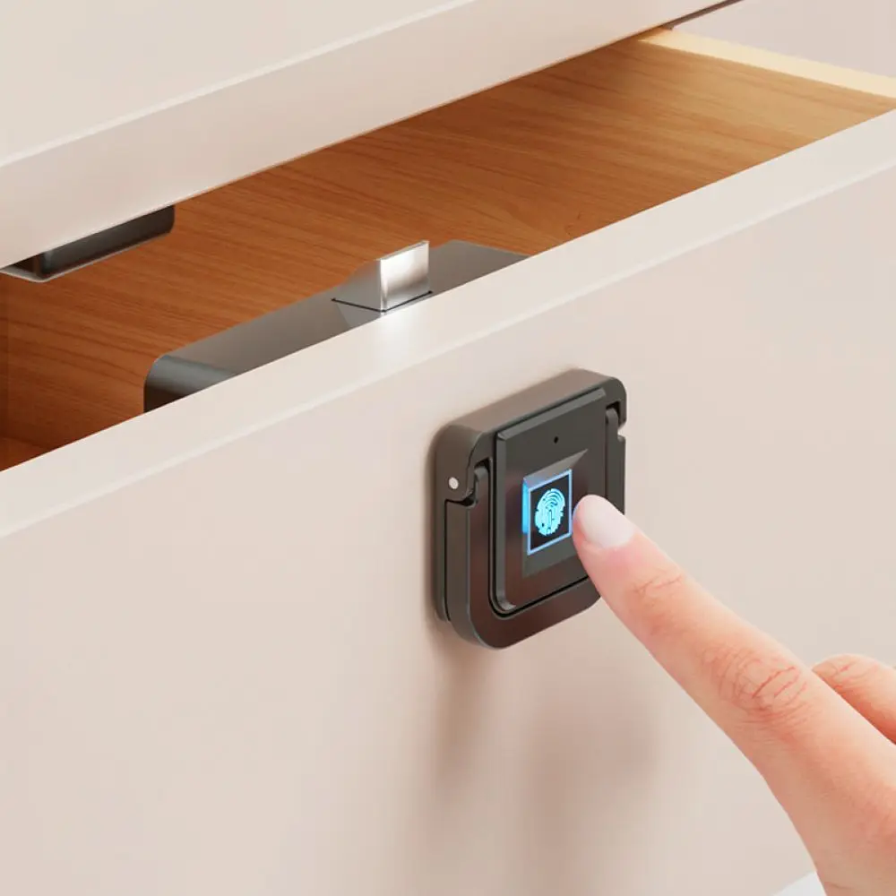 Keyless Cabinet Fingerprint Lock Smart Drawer Security Biometric Access For Office File Home Desk Storage Privacy Lock