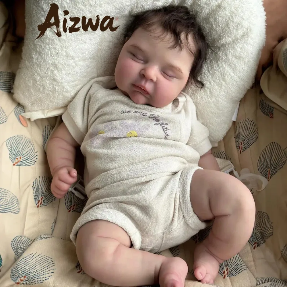 18-Inch Solid Silicone Peaches Lifelike Newborn Doll - Handmade, Perfect Birthday Gift for Kids