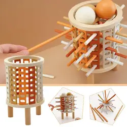 Kids Balance Tower Pick Up Wooden Sticks Social Board Thinking Challenge Math Stacking Count Game Game Brain Wooden Toys Lo M3j2