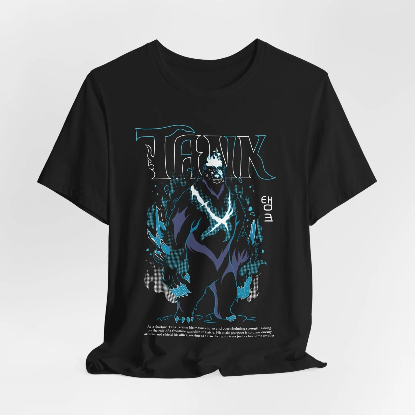 Loyal Shadow Soldier, Tank Illustration T-Shirt | Dark Fantasy Anime Graphic Tee