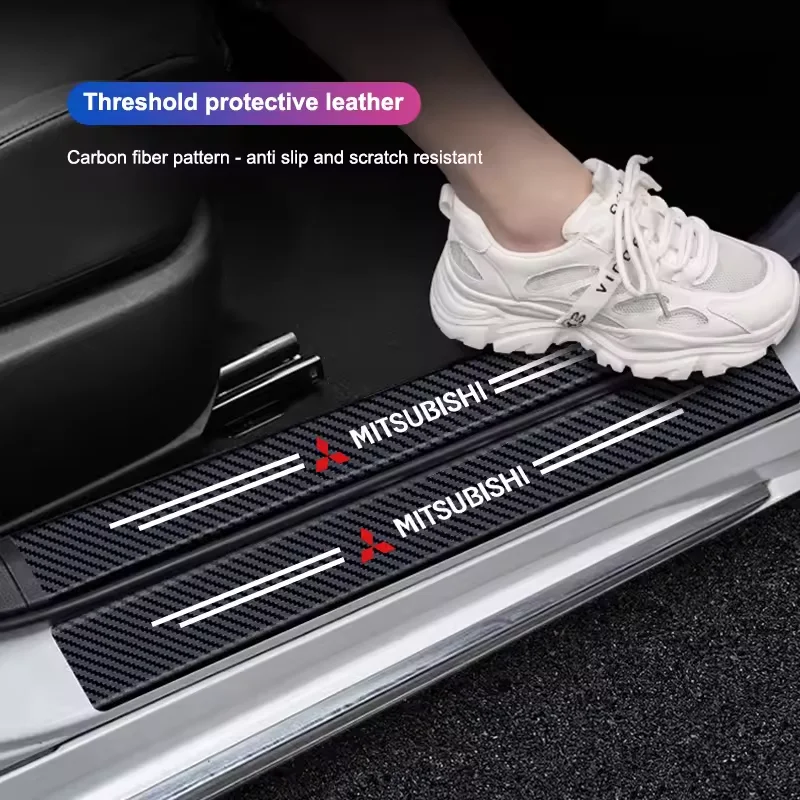 

Накладка на порог из карбона для Mitsubishi ASX, Lancer, Pajero, Outlander, L200, EVO, Lancer — защита и стиль для вашего автомобиля
