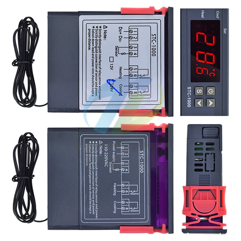 STC-1000 STC 1000 LED Digital Thermostat for Incubator Temperature Controller Thermoregulator Relay Heating Cooling 12V 24V 220V