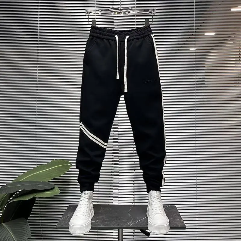 New Trendy Brand Legged Casual Mens Joggers Pants For Internet Celebrity Same Style Slim Fit Small Leg Haren Track Health Sports