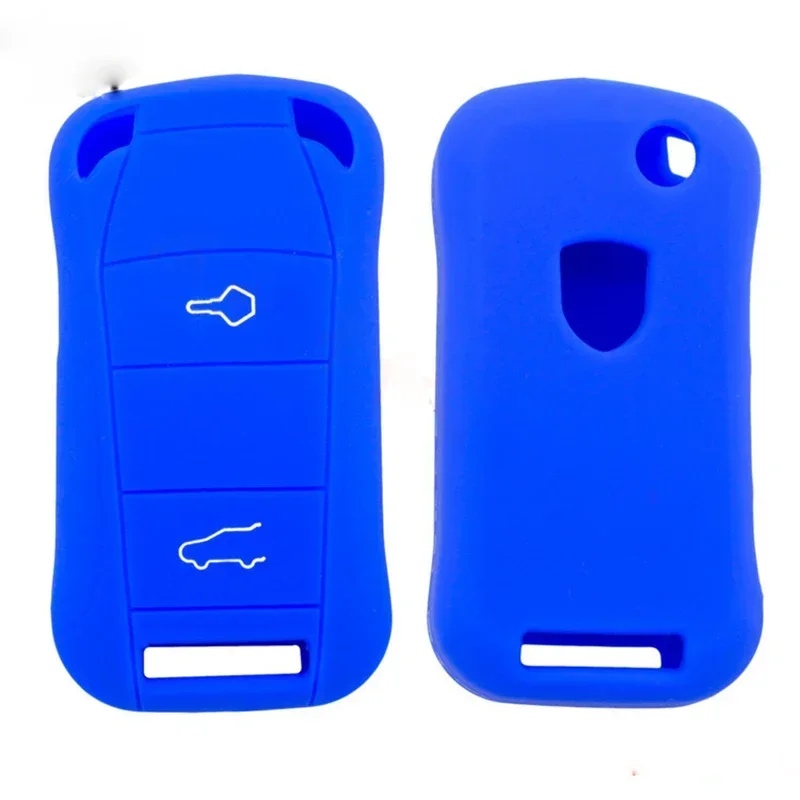 2 3 Buttons Silicone Car Key Case Cover Shell for Porsche Cayenne GTS 2004 2005 2006 2007 2008 2009 2010 2011 Fob Key Case