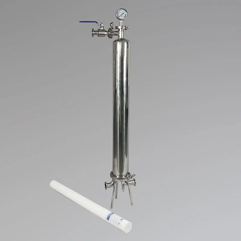 

Customize 10 20 30 inch Stainless Steel SS 316 304 Precision Sanitary Cartridge Filter Housing with Valve for Water Treatment