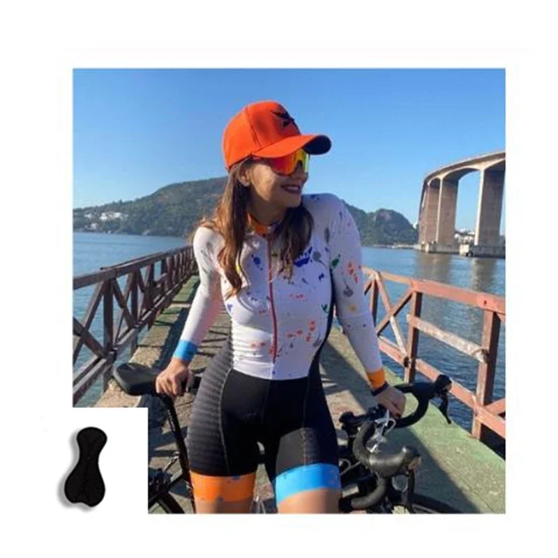 Cycling Jersey Women Long Sleeve Summer Bike Maillot  Triathlon Jumpsuit  Wear Mtb  Clothing Bicycle Shirts  Customize ycle Kit