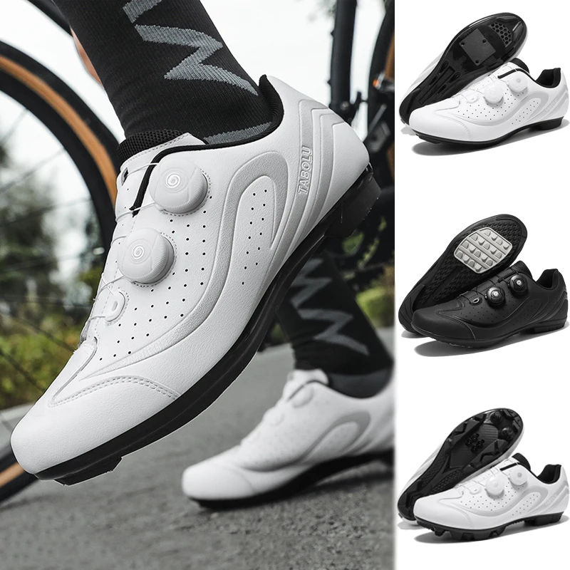

Мужская и женская дорожная велосипедная обувь с резиновой подошвой, гоночные самоблокирующиеся велосипедные кроссовки, шипы, обувь для горного велосипеда