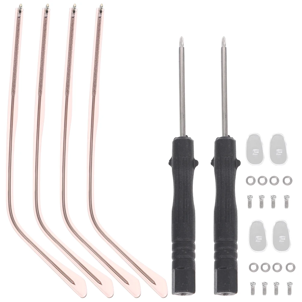 

2 set 2 Sets Anti-Allergic Glasses Temple Replacement Parts Universal Metal Spectacle Arms Ear Pressure Relief Sunglasses Frame