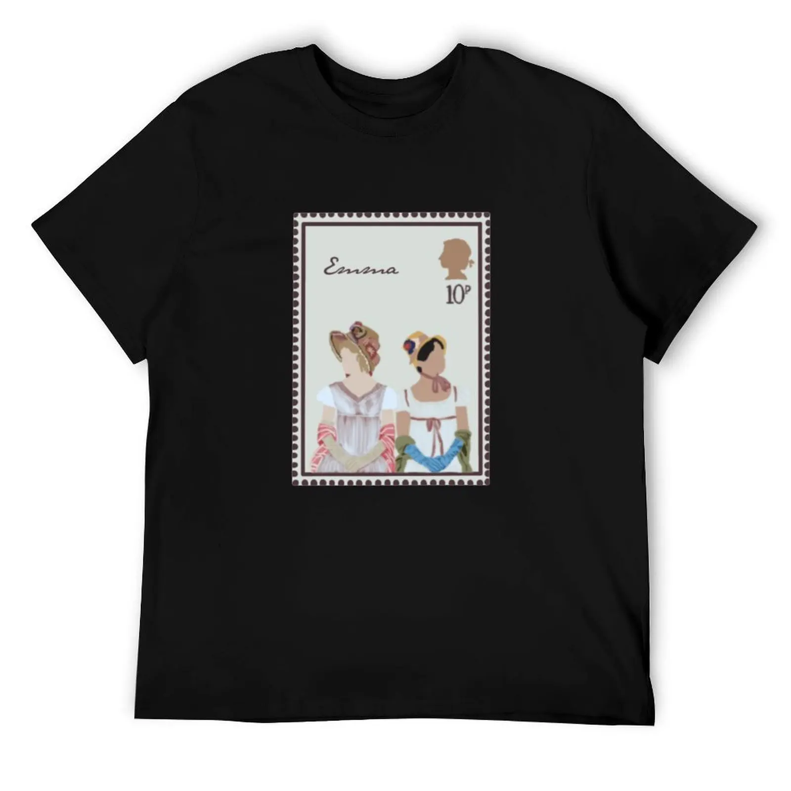 تي شيرت جين أوستن إيما ستامب تي شيرت مضحك تي شيرت رجالي للرجال تي شيرت قطني