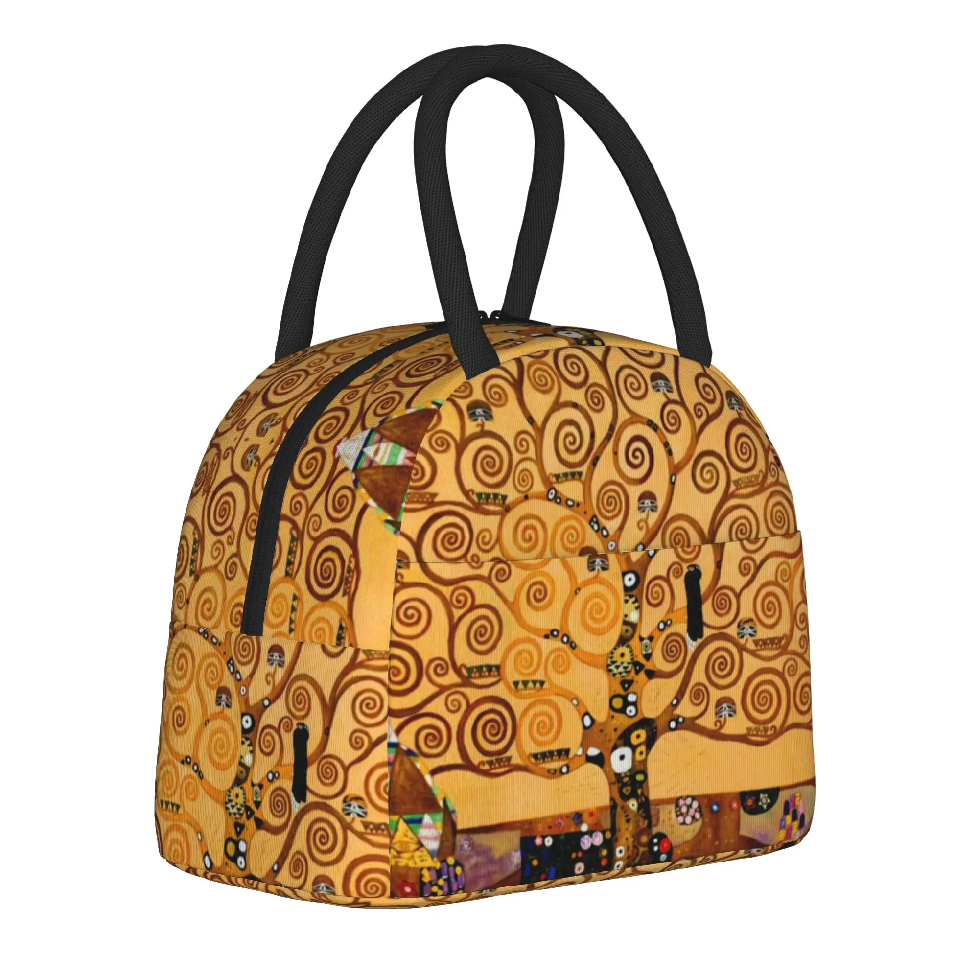 Tree of Life by Gustav Klimt Fine Art Insulated Lunch Bag Cooler Bag Reusable,Meal Container  High Capacity Tote Lunch Box