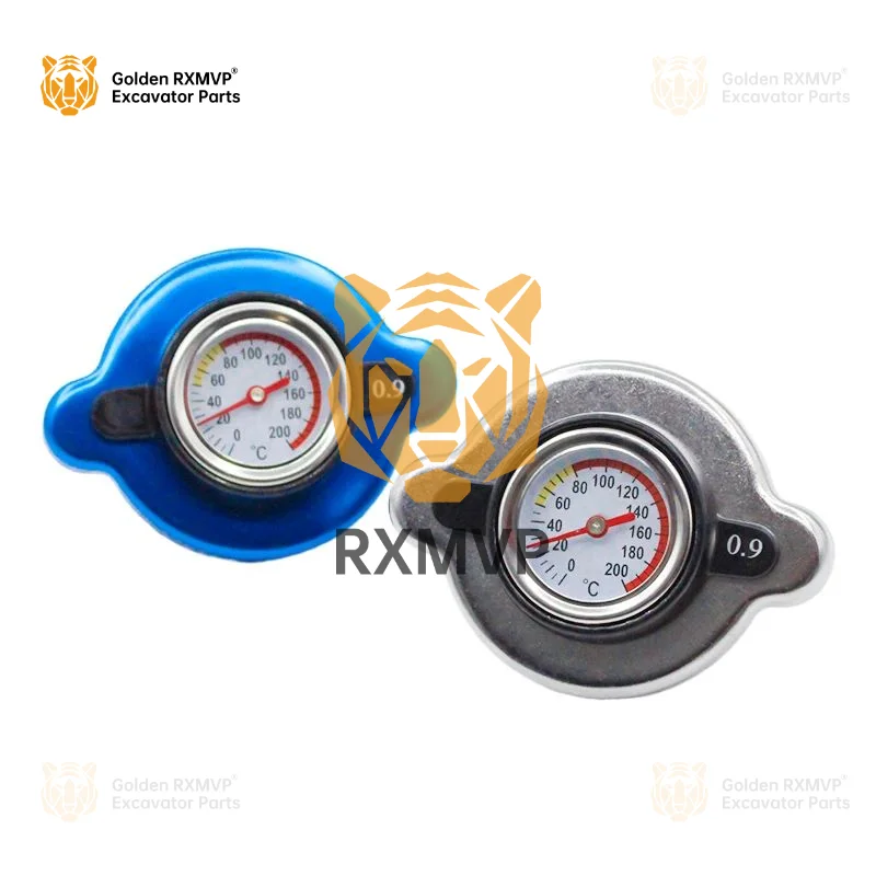 for Hitachi ex60 120 200 210 240 360-3-5-6 accessories Excavator water tank cover with water temperature gauge