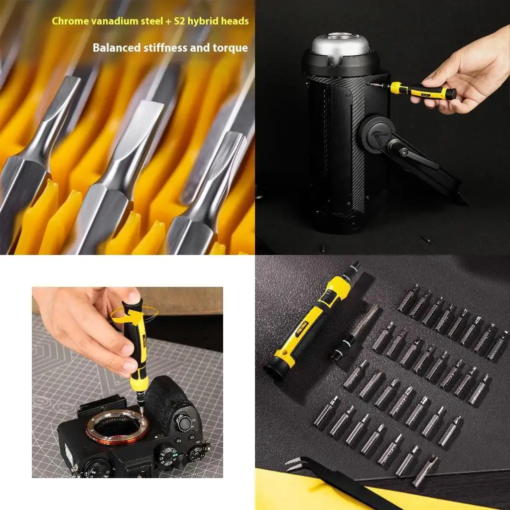 A2BE Compactly Screwdriver Set With Interchangeable Steel Tip Corrosion Resistant Tool For Mobile Device Repairs