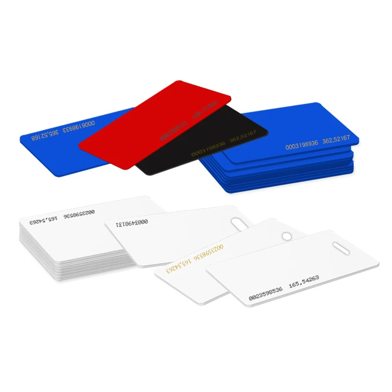 

50 шт./лот 125 кГц EM4100 TK4100 чип только для чтения Smart Proximity RFID-метка красная карта с отверстием карта контроля доступа с высоким качеством