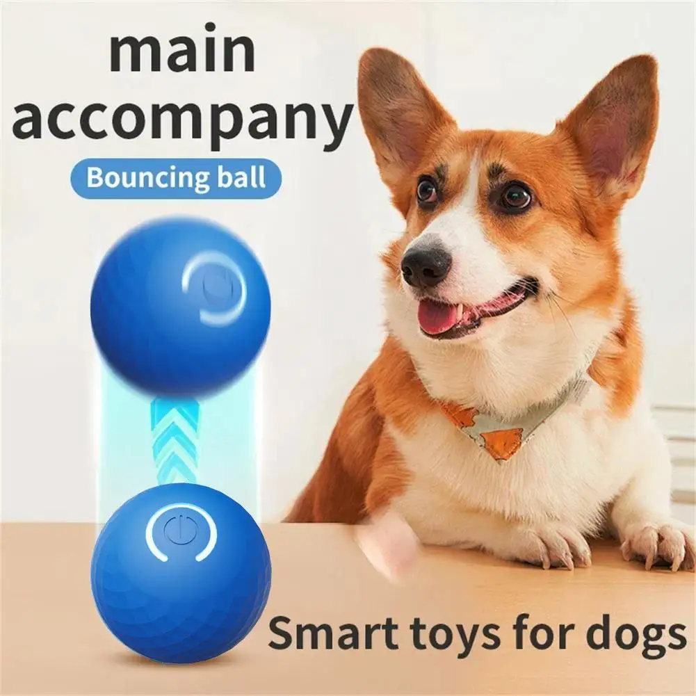 

Smart Dog Toy Ball Electronic Interactive Pet Toy Moving Ball USB Automatic Moving Bouncing for Puppy Birthday Gift Cat Pro F9L5