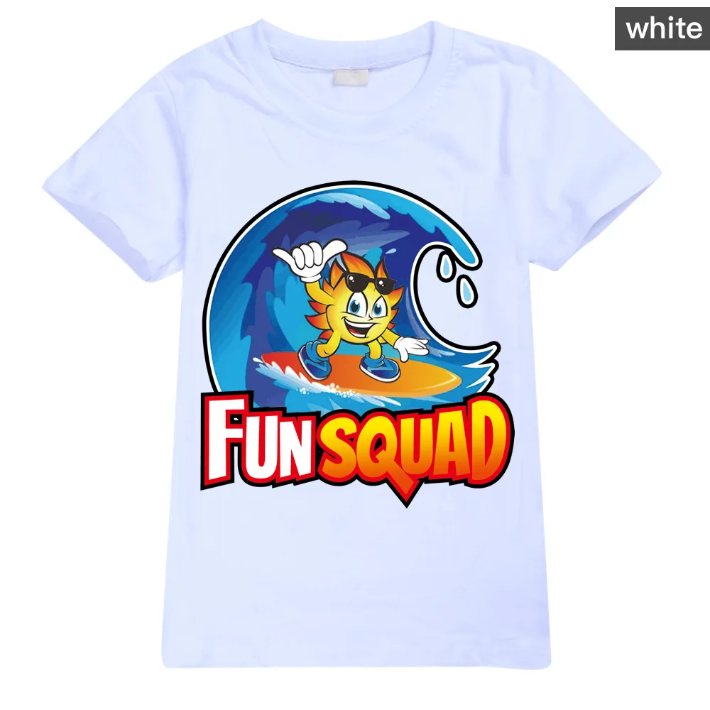 Fun Squad Gaming Children T-Shirts Game Tee Shirt Kids Cartoons Kawaii Casual Clothes Boy Girl Tops Short Sleeve Pullover