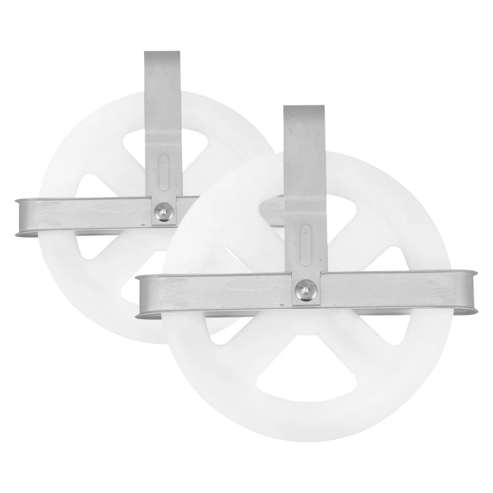 

2 Pcs Clothes Pulley Strap Pulleys Cable Wire Rope Hanging Iron Clothesline Kit Drying