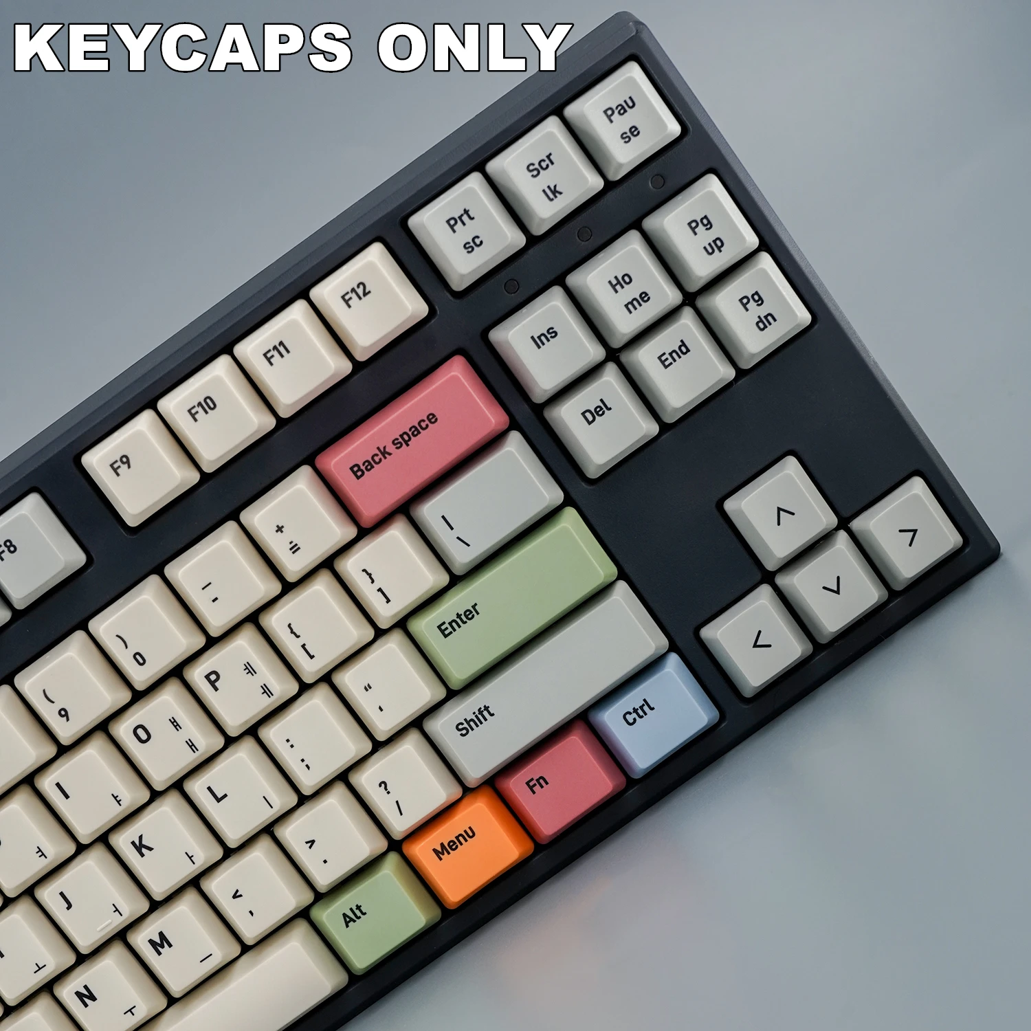 127 Keys Korean Canvas PBT Keycaps OEM Profile Dye-Sublimated Legends Keycap Set for Mx Cherry Switch Mechanical Keyboard Kit