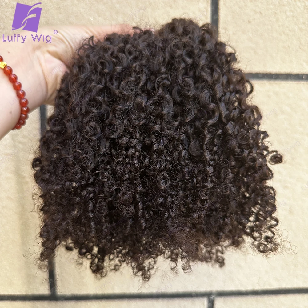 Double Drawn 3C 4A Burmese Curly Hair Bundles 100% Human Hair Afro Kinky Curly Human Hair Extensions For Black Women 100g/pc