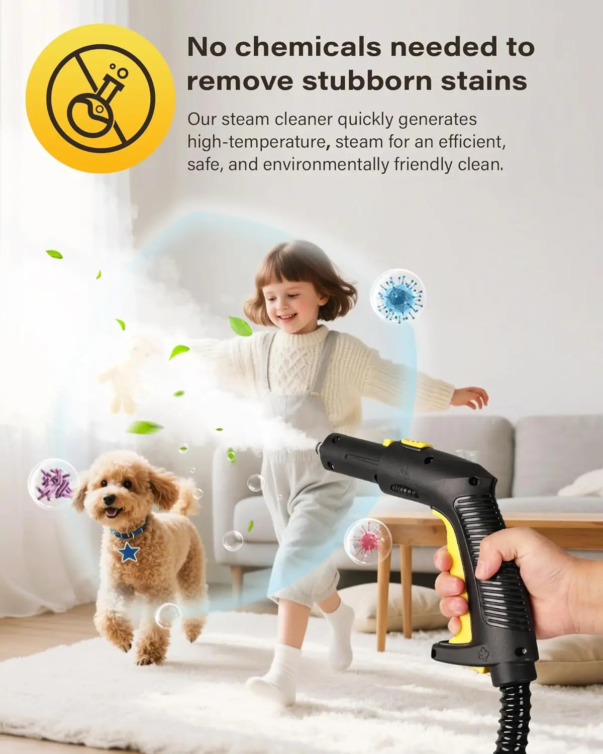 Multi-Purpose Steam Cleaner with 23 Accessories, 16.4-ft Cord