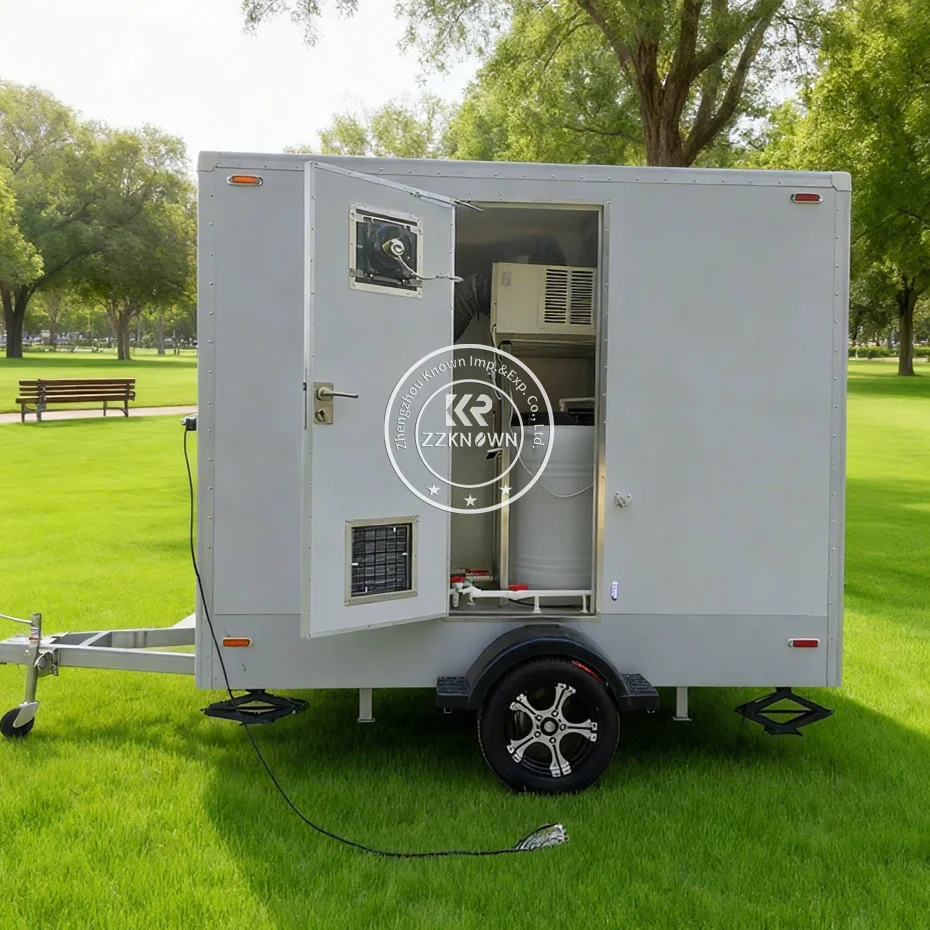 

Luxury VIP Mobile Bathroom Trailer Modern Portable Compact Restroom Public Camping Toilet Trailer for Events