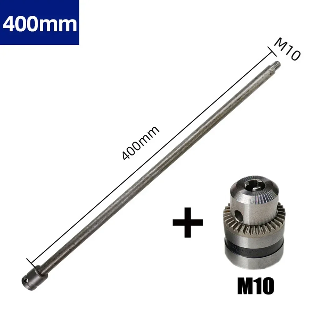 M10 Chuck Deep Hole Drilling Extension Connect Rod Hex Extention Holder 1/2 Wrench Adapter M10 Drill Extention Holder 150-600mm