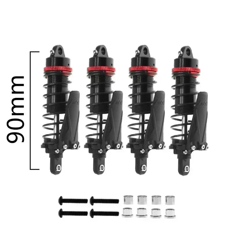 Amortiguador de aceite de Metal, 4 Uds., 90/100/110/120mm, para coche trepador de control remoto 1/10, Axial SCX10 trxs TRX4 Redcat Gen8, piezas de mejora