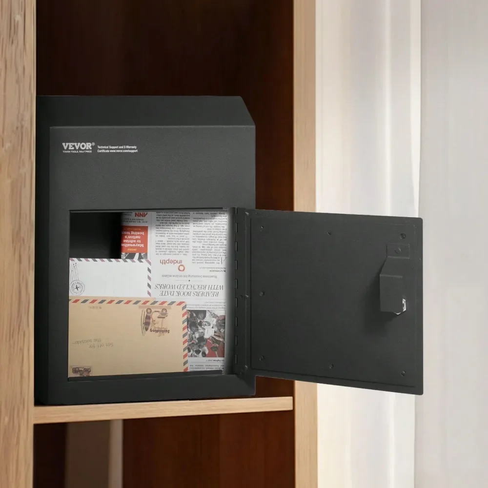 

The Wall Drop Box, Heavy Duty Steel Through The Wall Mailbox With 2.87.9 13 Combination Lock Or 1.8 12 Key Lock, 12.5x6.3x16.9