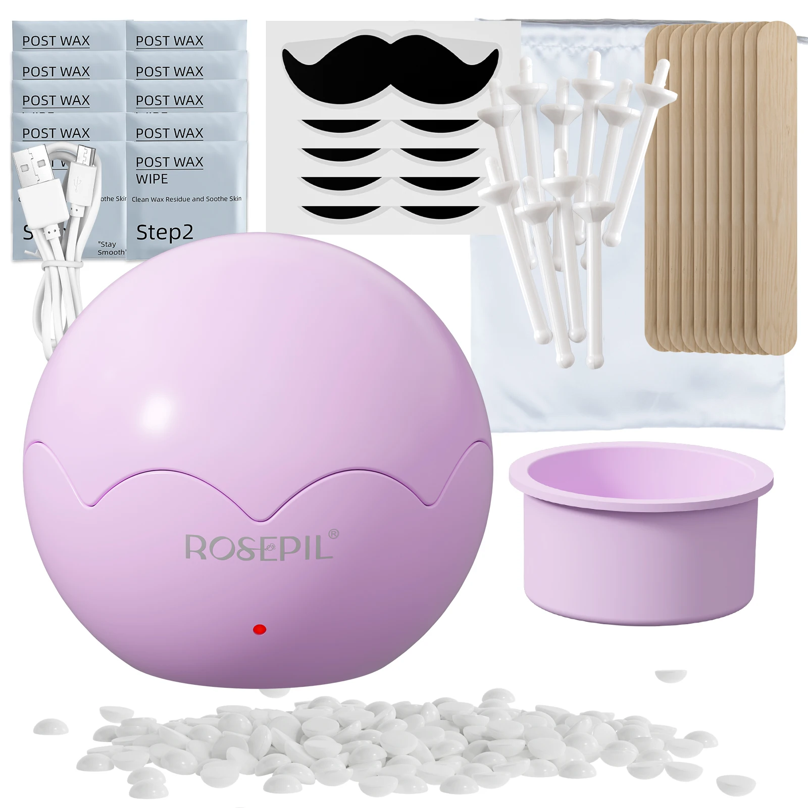 multifunctional-mini-wax-warmer-set-40pcs-usb-constant-temperature-with-natural-plant-wax-suitable-for-whole-body-nose-ear-hair