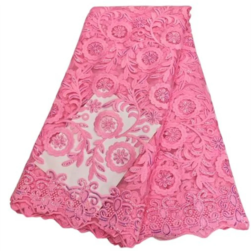 2025 أحمر جودة عالية موضة الفرنسية شبكة نسيج دانتيل مطرز الأفريقي النيجيري الترتر أقمشة الدانتيل لفستان الزفاف الأخضر