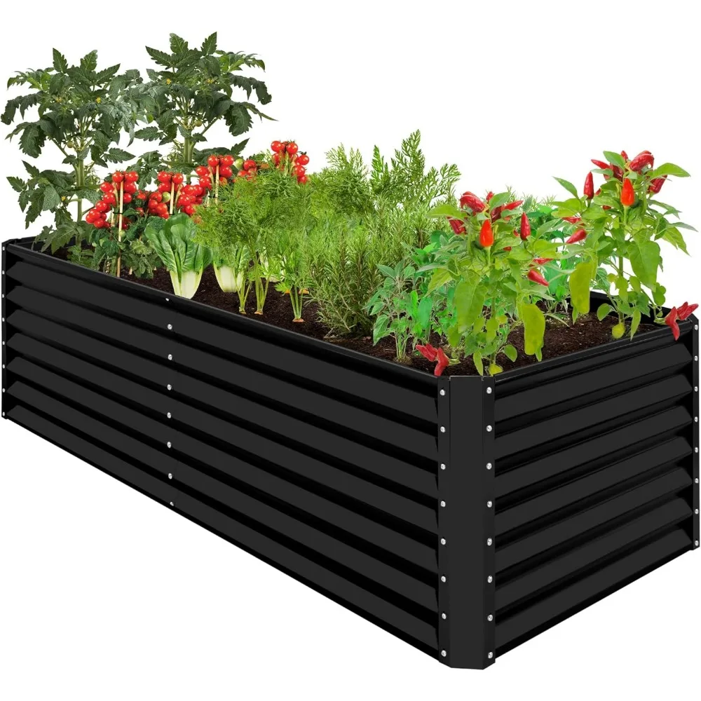 

Best Choice Products 8x4x2ft Outdoor Metal Raised Garden Bed, Deep Root Planter Box for Vegetables, Flowers, Herbs, and Succulen