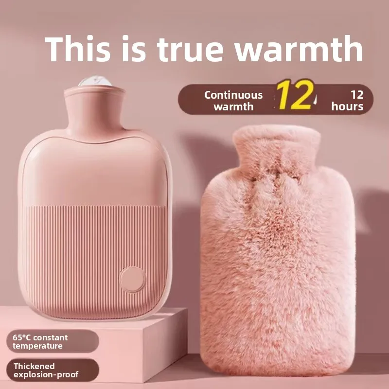 

Heated Water Bottle Plu Fillable for Period Pain Hand Warmers Bedding Hot Cr Bag Warm Baby U30 Home Daily Use