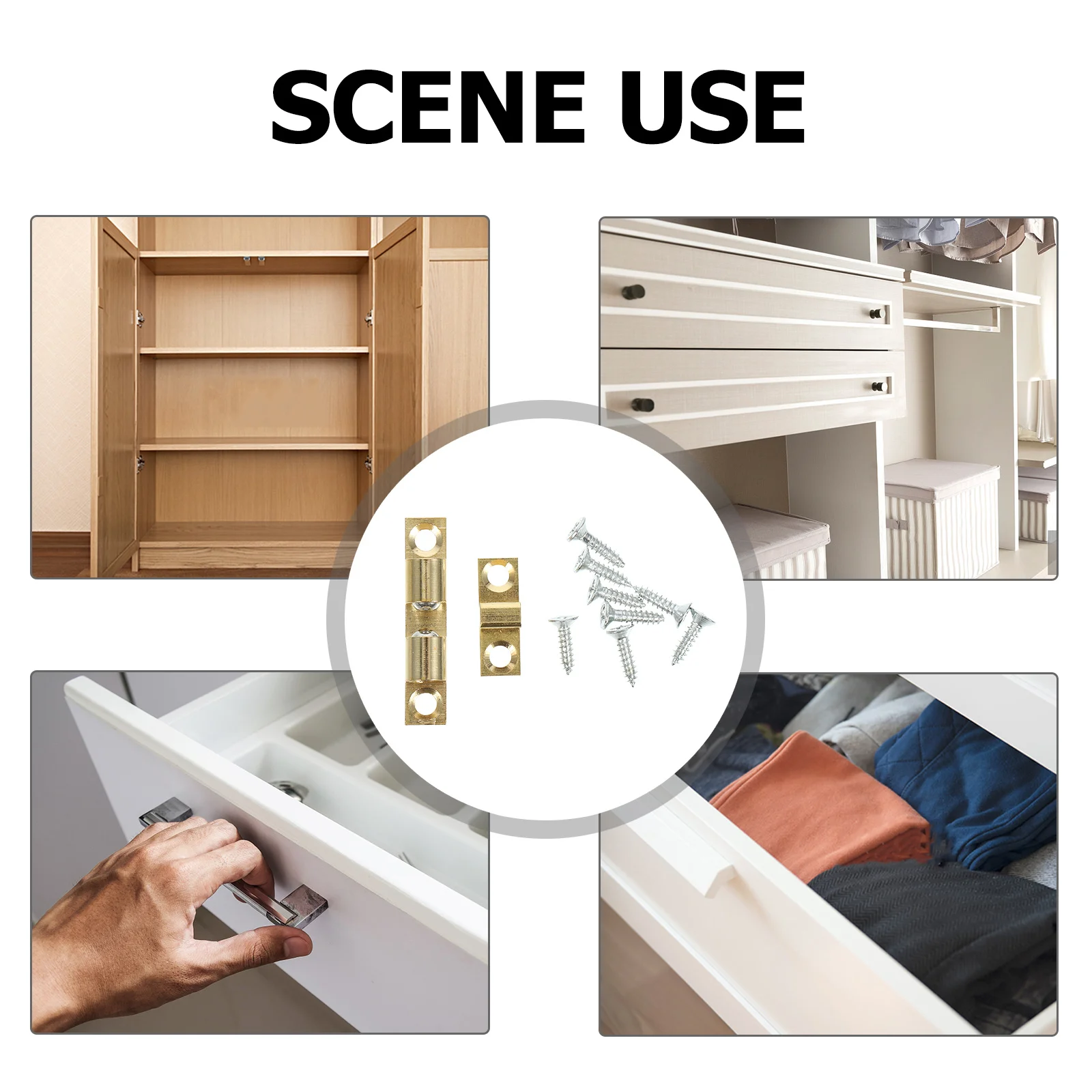 

10pcs Brass Ball Catch 40Mm Copper Door Latch For Cabinet Furniture Drawer Wardrobe Rv Roller Accessory