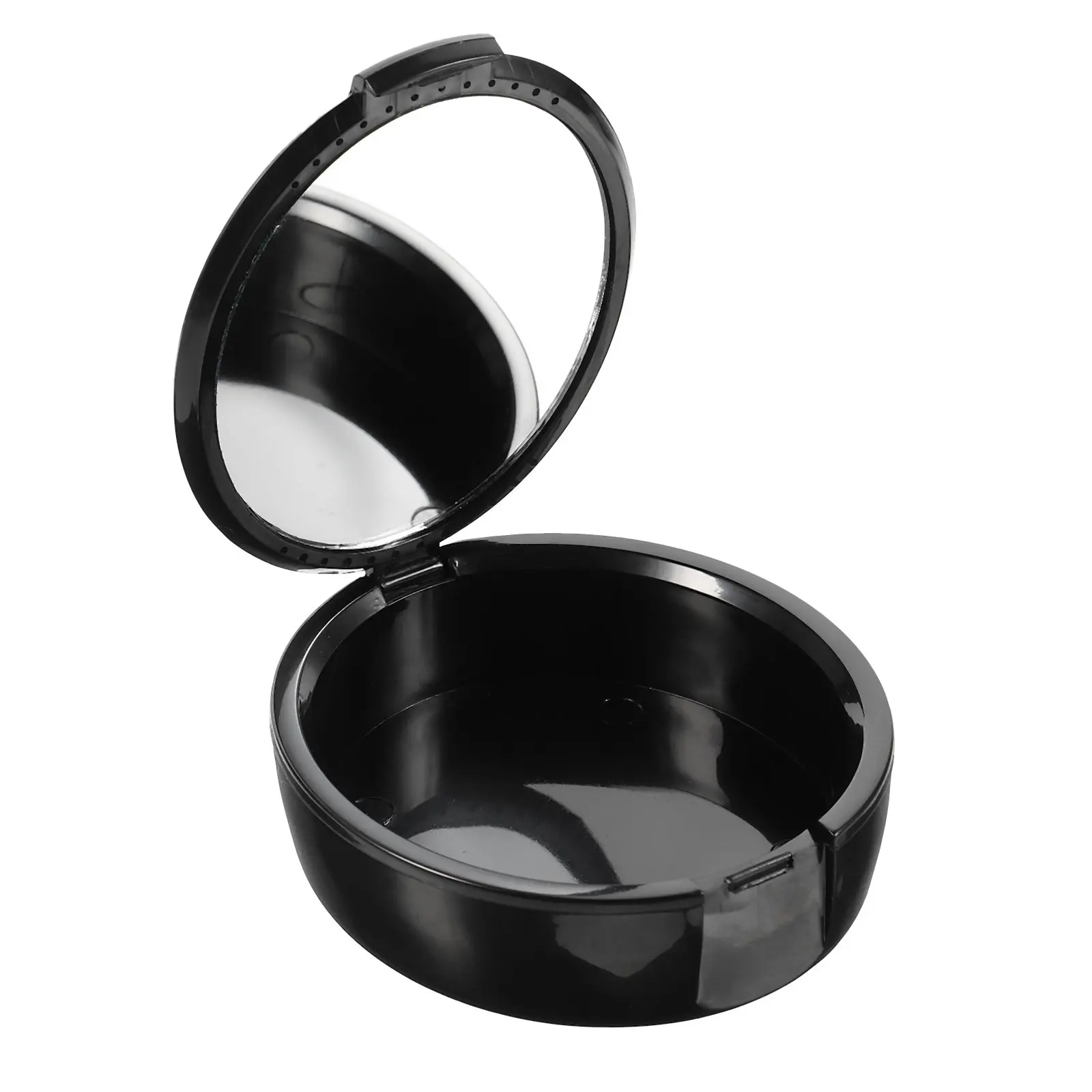 1Pcs Convenient Denture Storage Container Sleek Design Portable Hygienic Case for Dentures Orthodontic Appliances Mirror