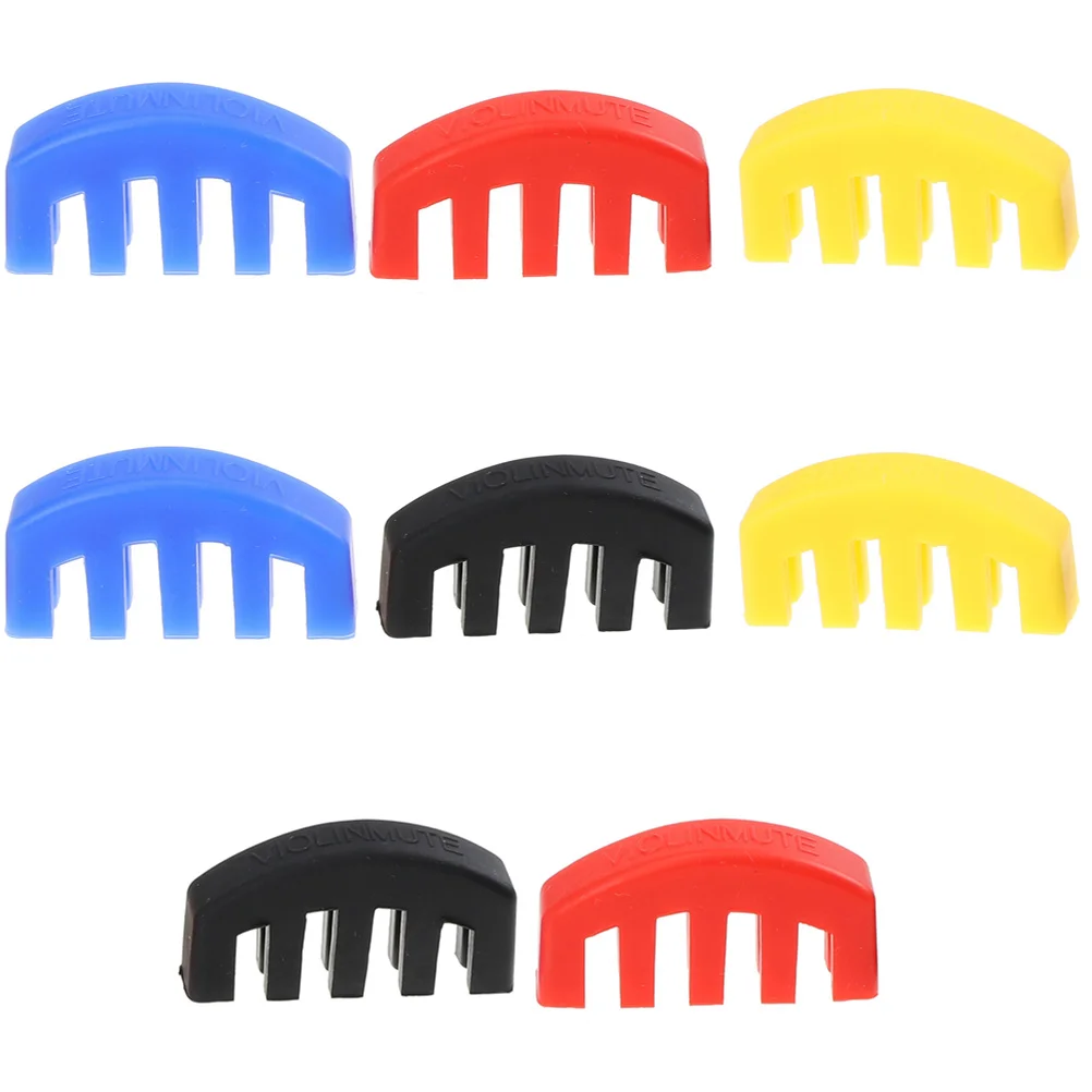 

8 Violin Mute Stringed Parts for Component Rubber Accessories Kit Viola Musical