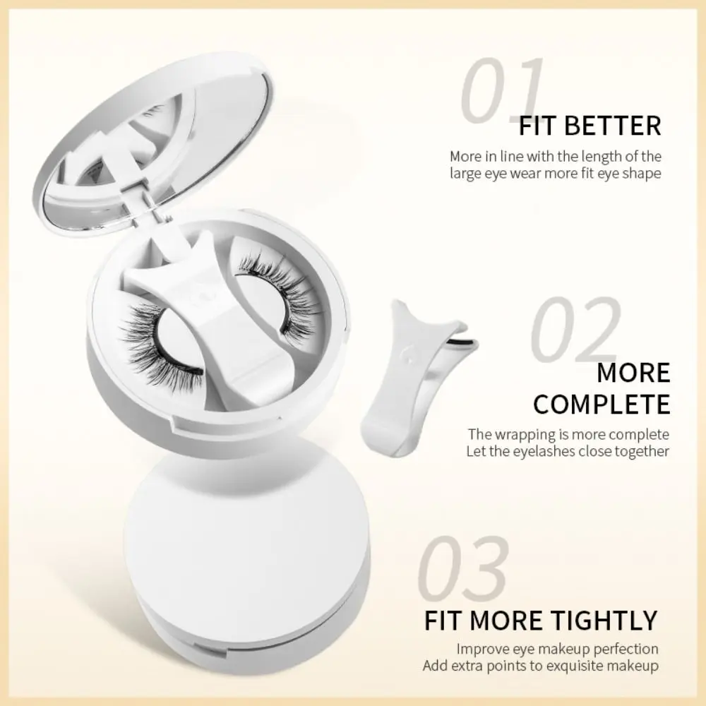 With Applicator Magnetic Lashes Set Reusable No Glue Needed False Eyelashes Kit Lightweight Portable