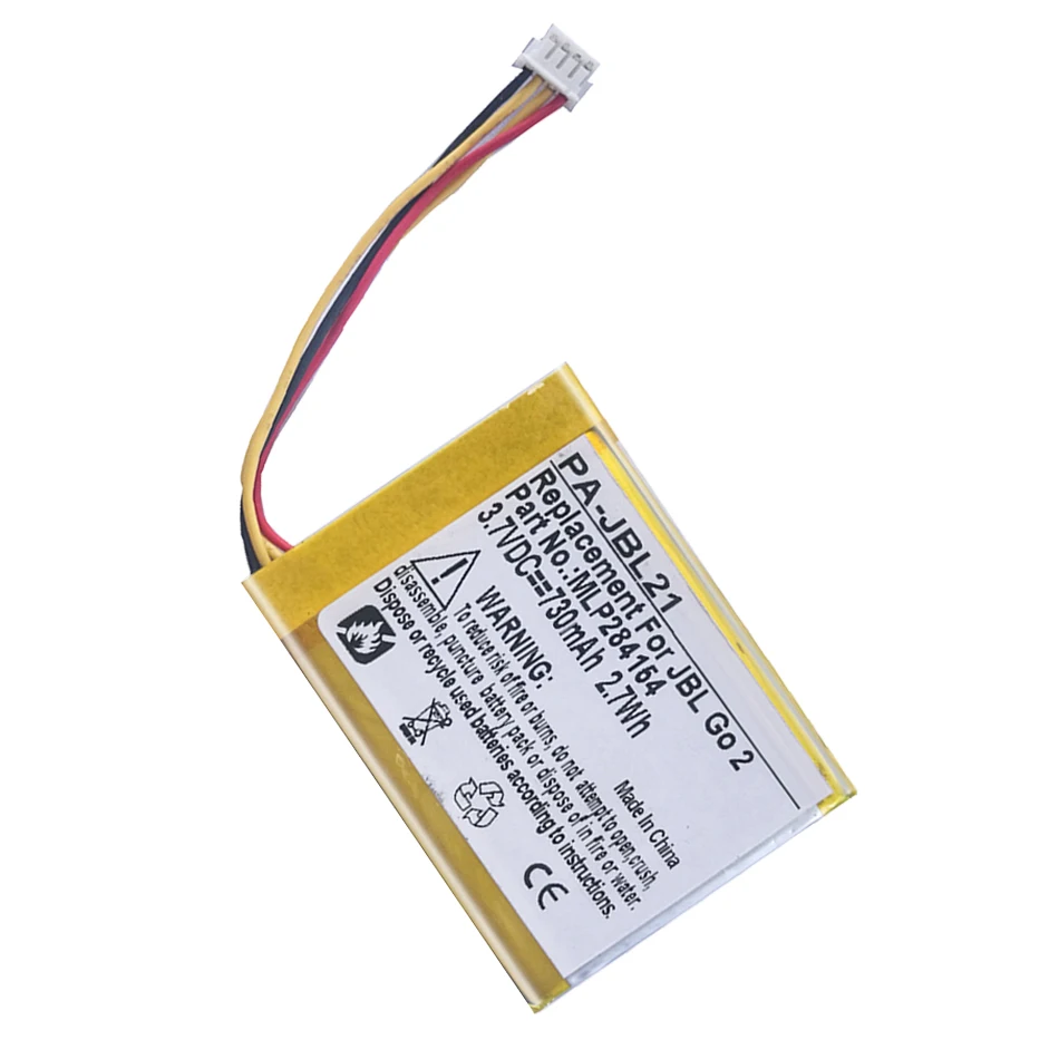 730mAh MLP284154 Replacement Battery for JBL Go 2 2h Go2 2h Go2h Go 2-2h G02 1ICP3/41/54 MP3 Audio Speaker Bateria Batterij AKKU