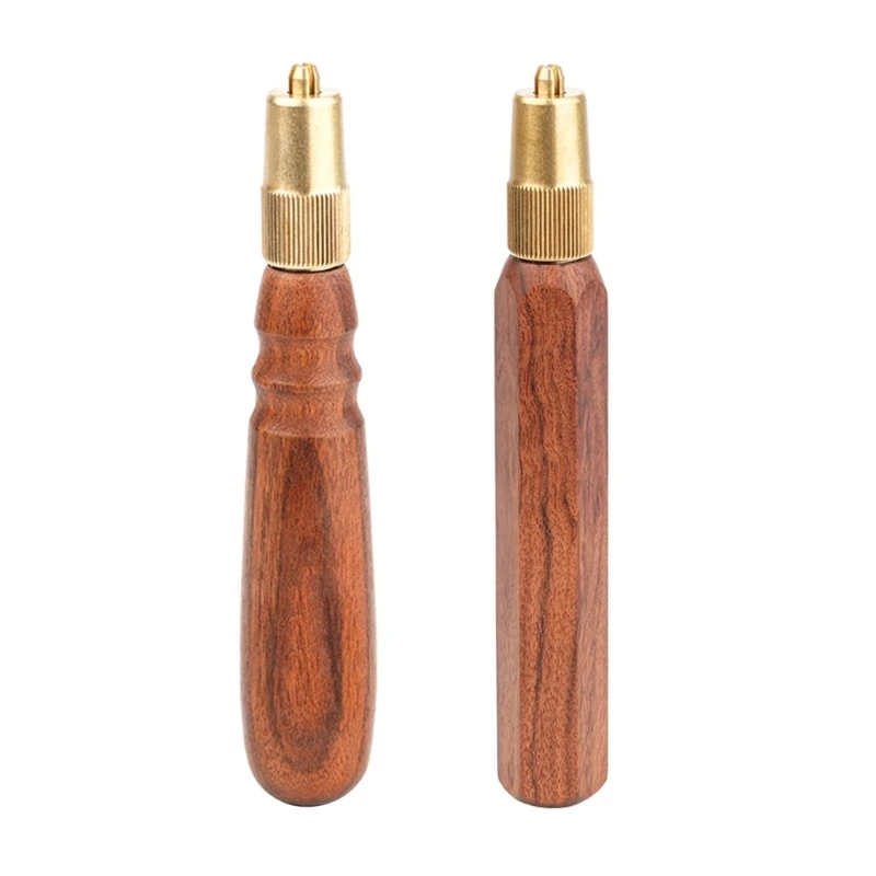 Wood File Handle Professional Fine Polished File Handle Replacement with Strong Metal Collars for File Cutting Tool DropShipping