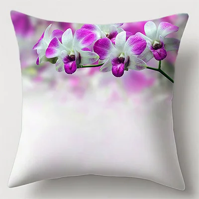 Floral Blossom Patterns Double-sided Printed pillow cover Short plush Suitable living rooms bedrooms sofas throw cushion cover