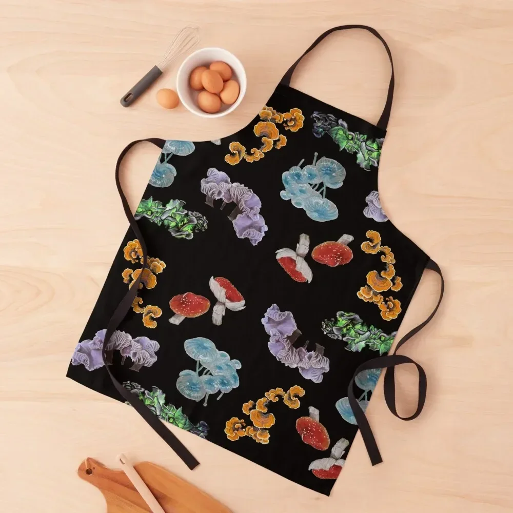 

Watercolor Mushroom Print Apron Woman Kitchen Women Kitchen'S Apron