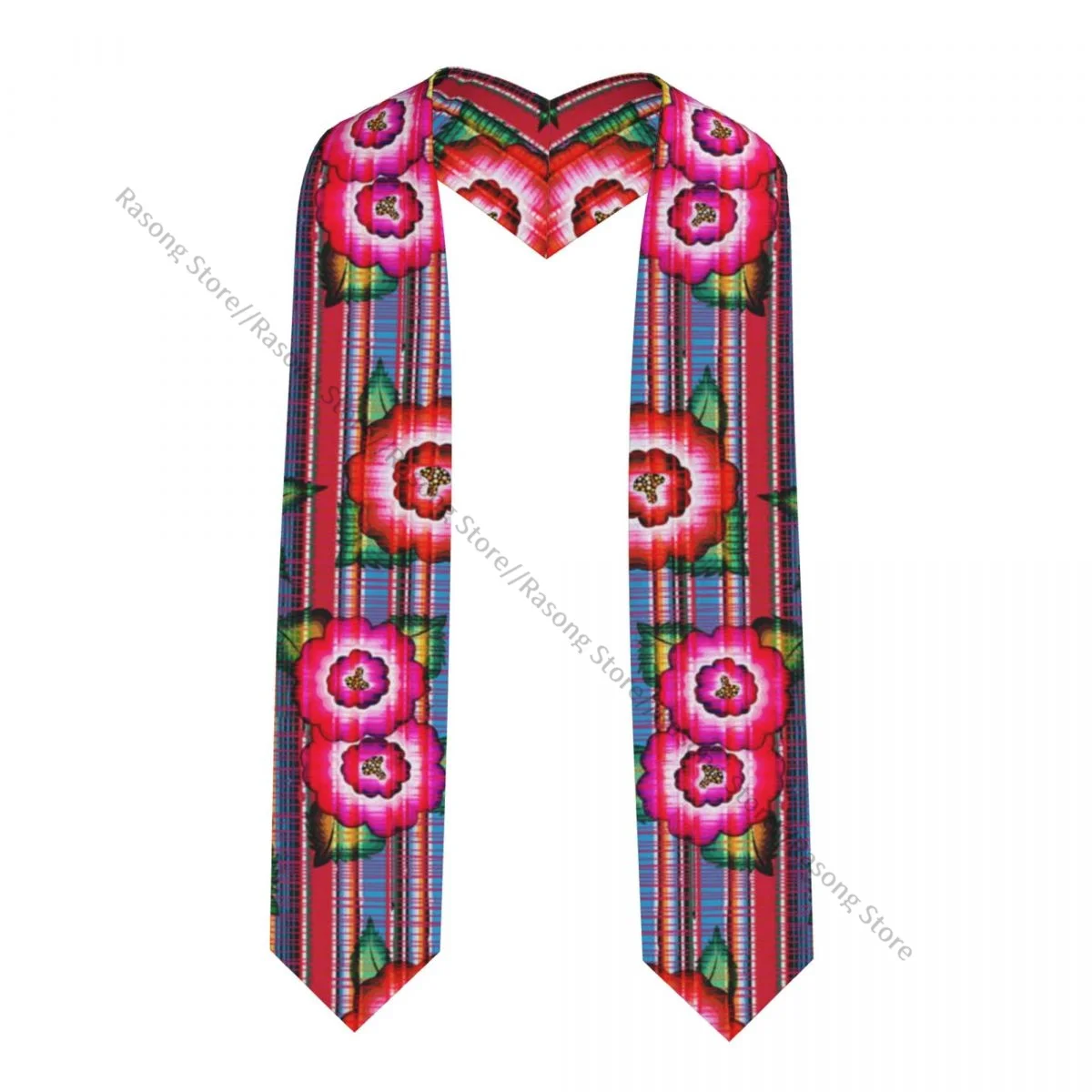 Graduation Stole for Academic Commencement Unisex Mexican Floral Embroidery Pattern Adult Choir Stole Adult Honor Shawl