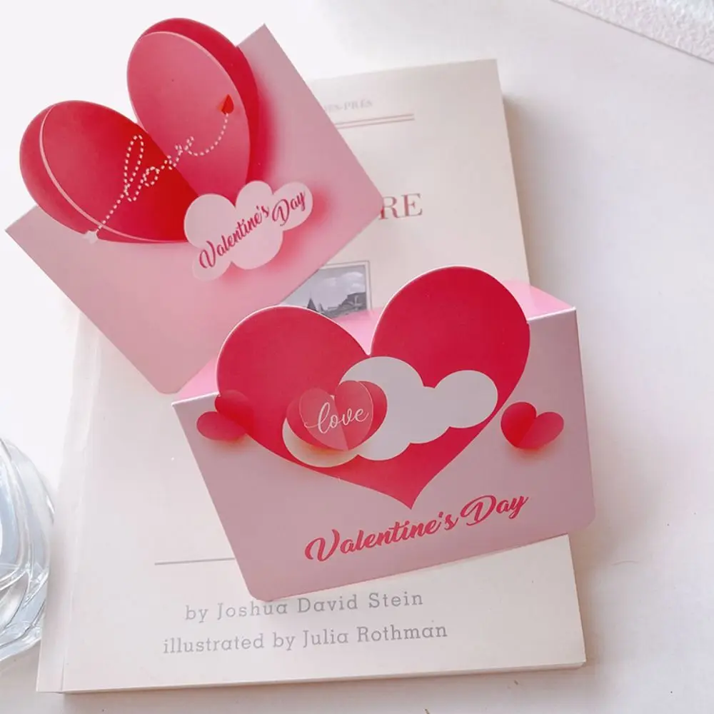 10 Stuks Diy Decoratie Wenskaart Blanco Dank U Handschrift Berichtkaart Roze Liefde Hart Uitnodiging Kaart Valentijnsdag