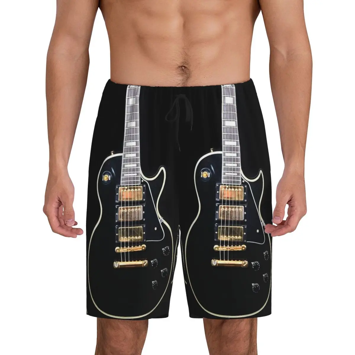 

Custom 1995 Gibson Custom Shop 1958 Les Paul Short Pajama Pants Men Sleepwear Sleep Lounge Bottom Shorts Sleeping Pants