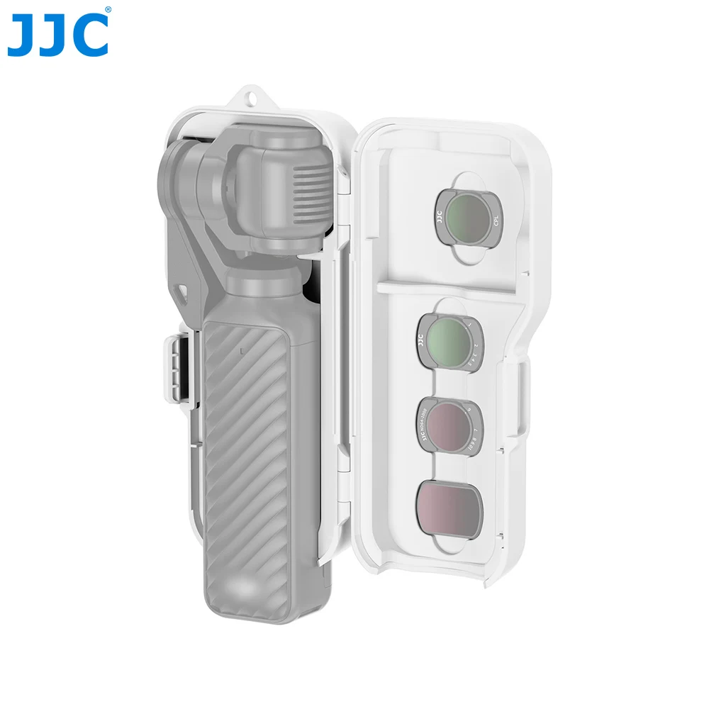 JJC Schutzhülle für DJI Osmo Pocket 4 3, vollständig umschließende Schutzstruktur, bietet Platz für 5 Filter und 2 Micro-SD-Karten. – Detail 2