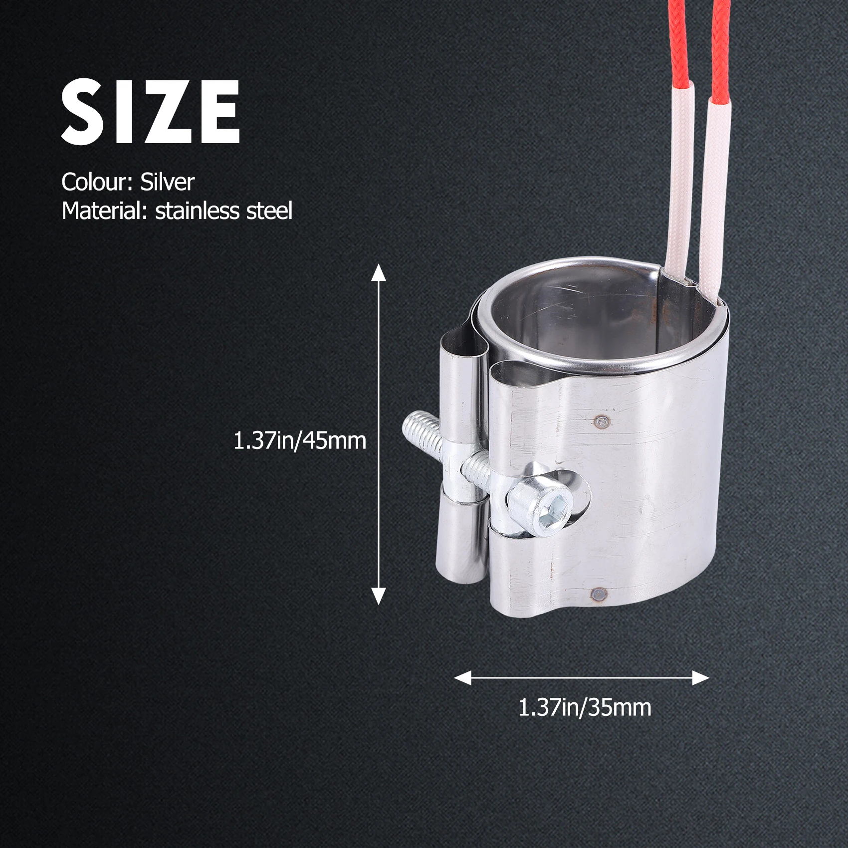 2 قطعة/الوحدة الميكا الفرقة سخان 35X45 مللي متر 110 فولت 150 واط الفولاذ المقاوم للصدأ عناصر التدفئة لآلة حقن البلاستيك