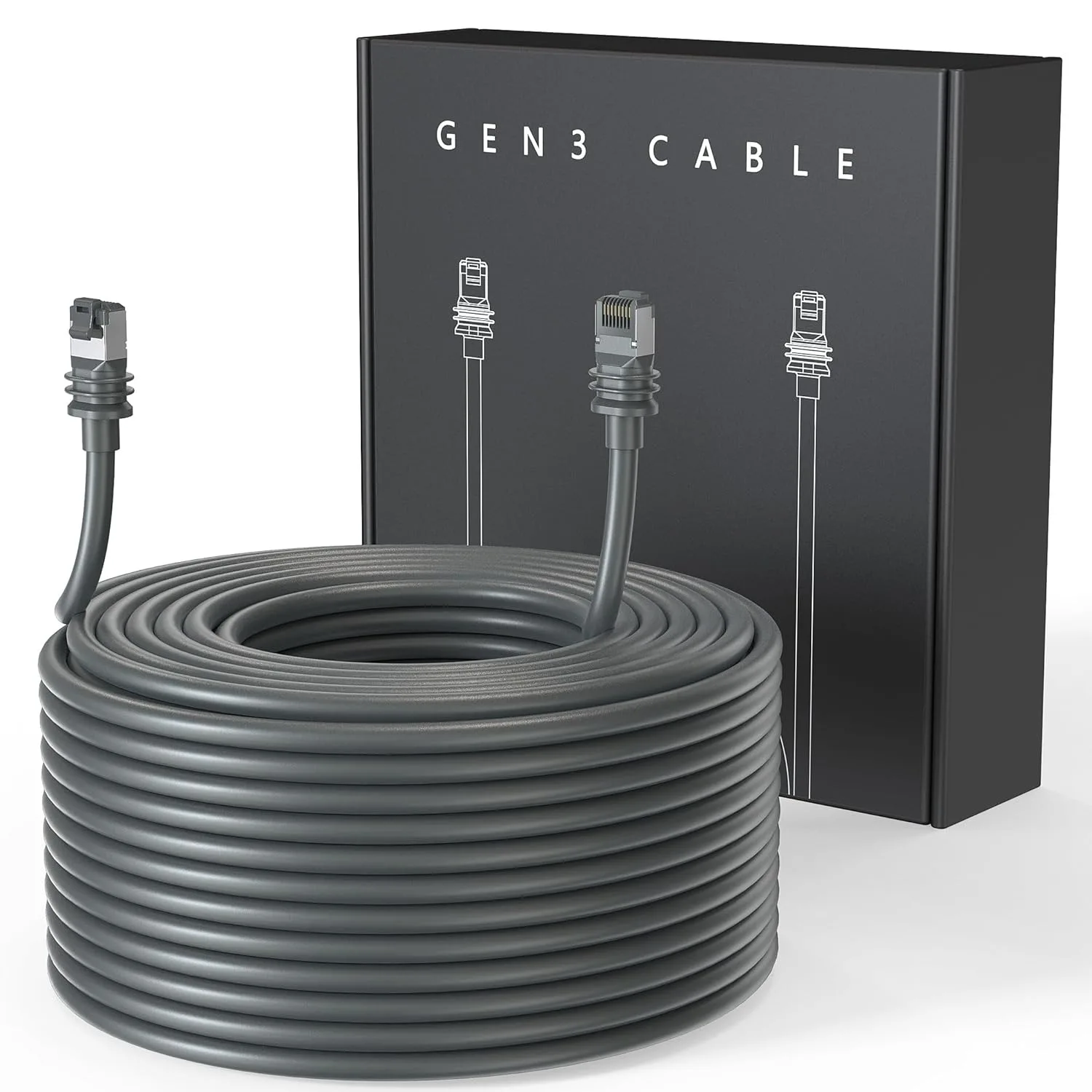 Imagem -01 - Starlink-cabo Ethernet Longo e Cinza 30 Pés 75 Pés Extensão de Substituição Impermeável Gen 3 starlink cabo ethernet longo e cinza 30 pes 75 pes extensao de substituicao impermeavel gen 3 01