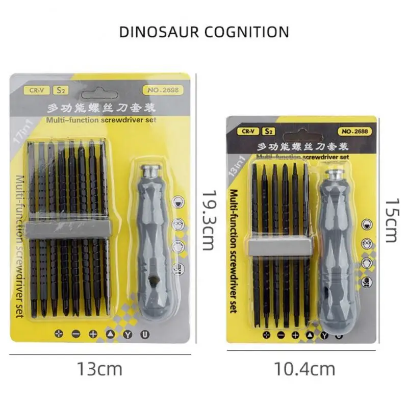 Screwdriver Assembly Magnetic Multifunctional Double Head Hand Tool Screwdriver Set 17-in-1 Screwdriver Bits