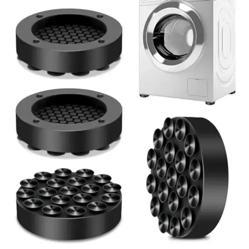New 4pcs Washing Machine Anti-Vibration Pads Strong Suction Cups Quiet Non-Slip Pad Shock Absorbing Feet Furniture Coasters