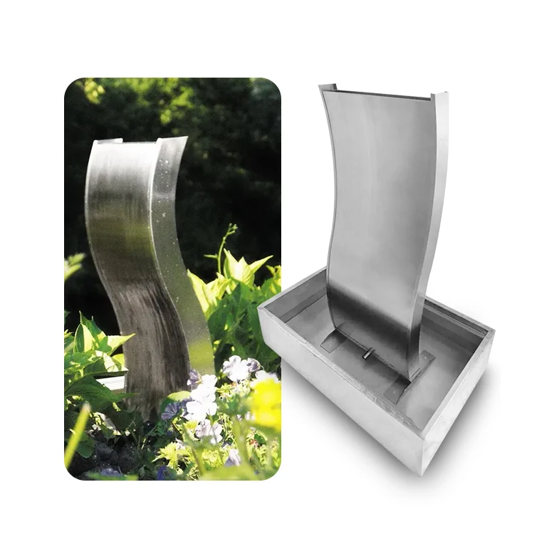 

Garden Decoration 304 Stainless Steel Waterfall Indoor Fountain Outside Water Fountain for Outdoor Garden