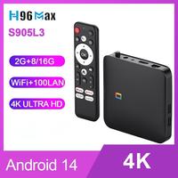 H96Max S905L3 TV Box 4K Android 14 Quad Core 2.4/5G H96 Max Smart TV USB2.0 Smart Home 4K HDR Voice Control Android 4K