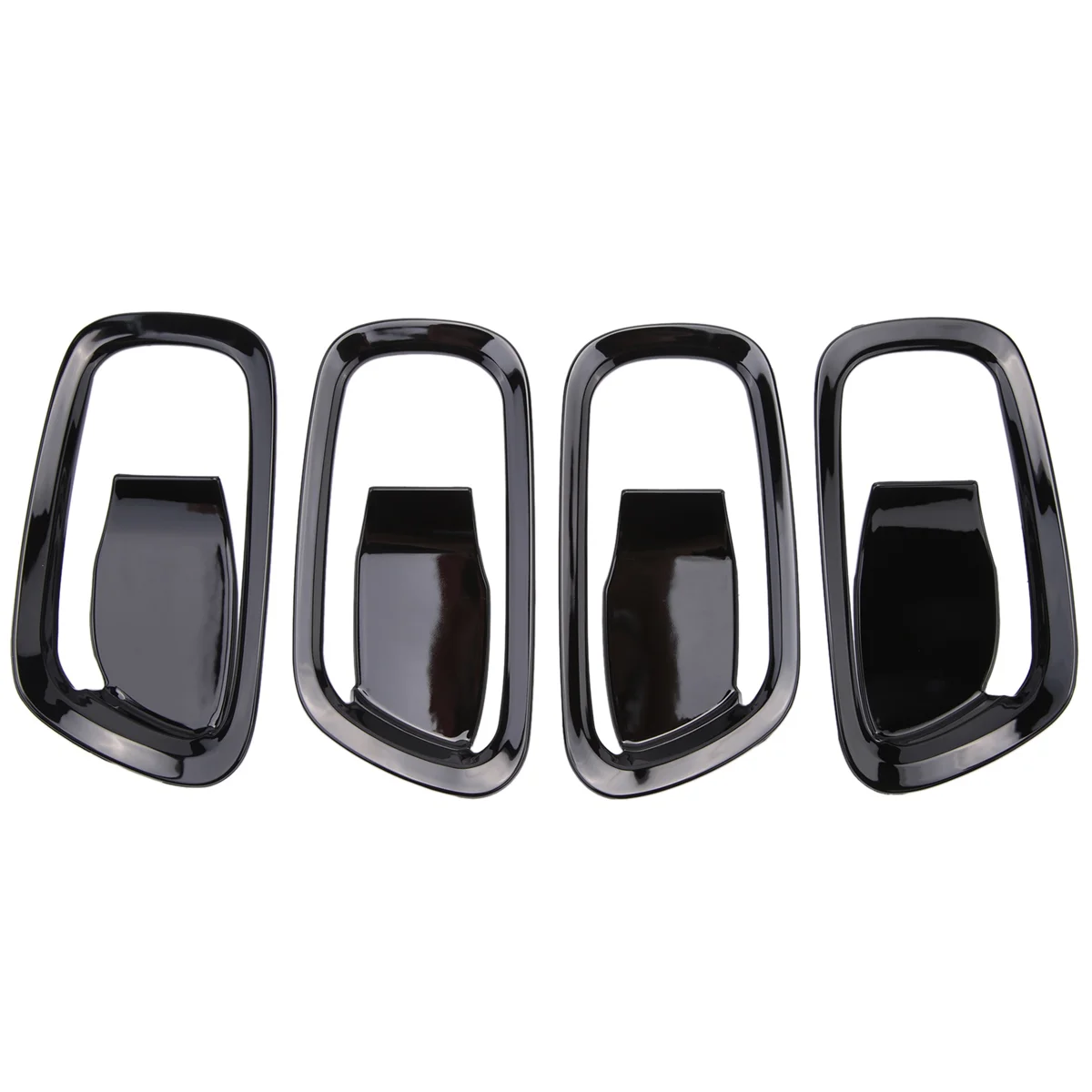 4ชิ้นสีดำมันวาวมือจับประตูด้านในฝาครอบแผงชามสำหรับฮอนด้า HRV XRV XR-V HR-V 2022 2023แม่พิมพ์ภายใน